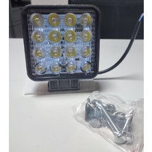 Reycar 16 Ledli Projektör Kare Lamba Cob Ledli Kalın Kasalı 12-110 Volt.