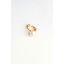 Ose Shop Incili 925AYAR Gümüş Üzerine Altın Kaplama Tragus Halka Piercing