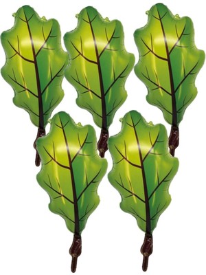 Rönesans Parti Ağaç Yaprağı Folyo Balon Safari Temalı Doğum Günü Parti 68X43 cm 5 Adet
