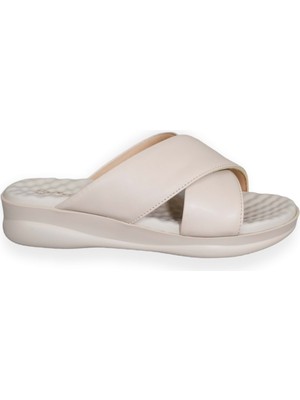 Konfores 1534-9975-3 Tam Anatomik Masajlı Bayan Terlik - NKT01534-BEJ-39