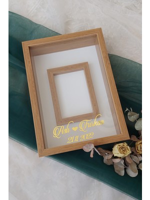 Verda Çerçeve 25X35 cm Bmbu Fotoğraf Alanlı Model Tasarım Gül Kutusu Anı Çerçevesi! Ayna Çerçeve! Ledli