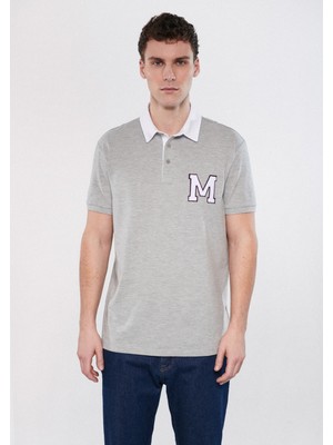 Mavi Erkek M Logo Baskılı Gri Polo T-Shirt 0611229-80196