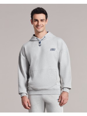 Skechers M Lw Fleece Pop Up Detailed Hoodie Sweatshirt Erkek Gri Sweatshirt S231003-036