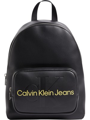 Calvin Klein Siyah Kadın 18X29X8 Fermuarlı Sırt Çantası