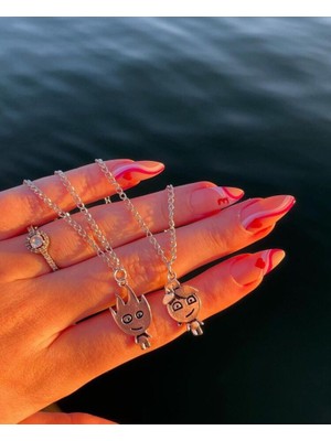 Nida Jewelry 925 Ayar Gümüş Çift Ateş ve Su Bileklik