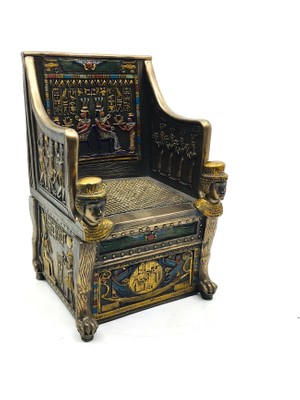 It-Sold Prenses Sitamun'un Tahtı Gold Mücevher Kutusu | Dekoratif Kapaklı Takı Kutusu | Antik Mısır Kutu