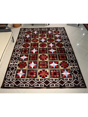 Dericibey Afgan Halısı Modelli Kuzu Derisi Halı 170 x 240 Cm