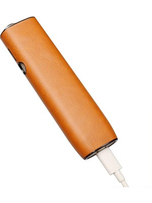 Zigver Pc + Pu Deri Malzeme Düz Renk Sert Çanta Iqos Için Iluma Bir Durumda Kapak Koruma Kılıfı Hardal