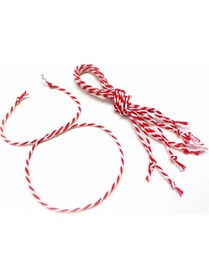 New Obsessions Baba Marta Marteniçka Kırmızı Beyaz Ip 10 Adet Kartsız