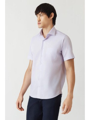 Bisse Regular Fit Kısa Kollu Lıla Klasik Erkek Gömlek GM22Y221074_C44