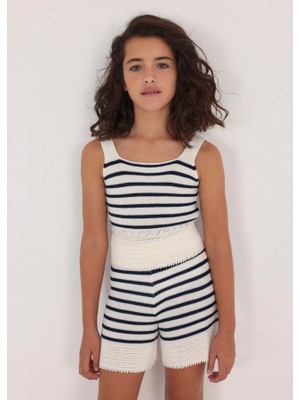 Mayoral Kız Çocuk 2'li Takım Krem/mavi 6243