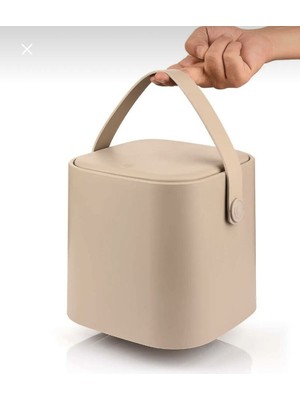 Elif Aksesuar Sihirli Tutma Saplı Iç Kovalı Tezgah Üstü Mutfak Çöp Kovası 4 Litre Çöp Kovası