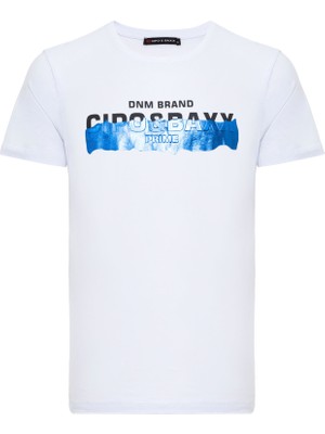 CT711 Kabartmalı Foil Baskı Beyaz Tişört