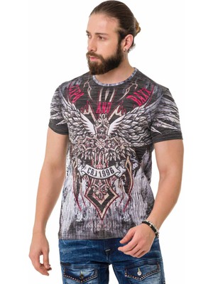 CT746 Wing Cross Lazer Baskı Tişört