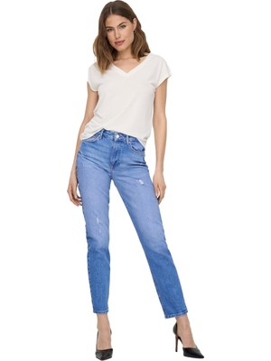 Onlfree S/s Modal V-Neck  Noos Kadın T-Shirt - 15287041