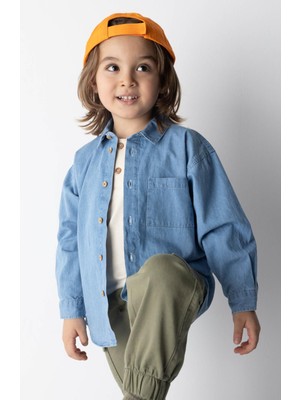 DeFacto Erkek Bebek Uzun Kollu Jean Gömlek Z2715A223SP