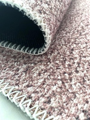 Carpettex Modern Desenli Bulanık Pudra Rose Halı Kaymaz Taban Yıkanabilir