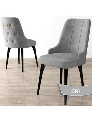 Canisa Concept Canisa Enoa Serisi Babyface Kumaş / Siyah Gürgen Ayaklı Sandalye