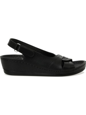 Polaris 164339.Z3FX Siyah Kadın Comfort Sandalet
