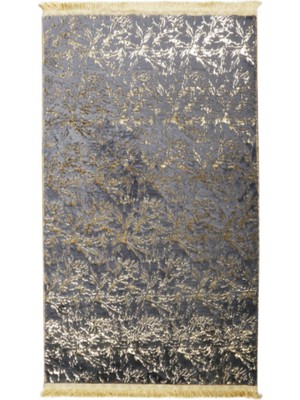 Dericibey Antrasit Gold Kuşayağı Bordürlü Peluş Halı 200 X 300 Cm