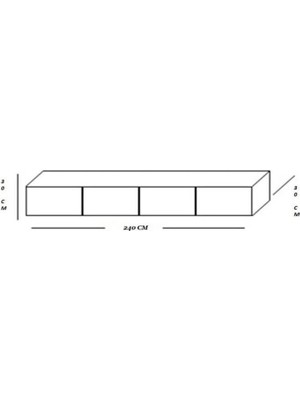 Joy Tv Ünitesi Tv Sehpası Alt Modül Beyaz 240 Cm Mdf JOY TV ÜNİTESİ