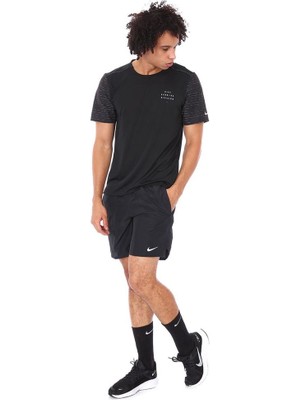 Nike Dri-Fit Running Division Nv Rise 365 Ss Erkek Siyah Koşu Tshirt DR8768-010
