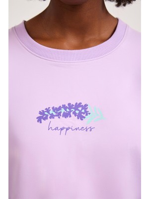 Kadın Lavender T-Shirt Lila