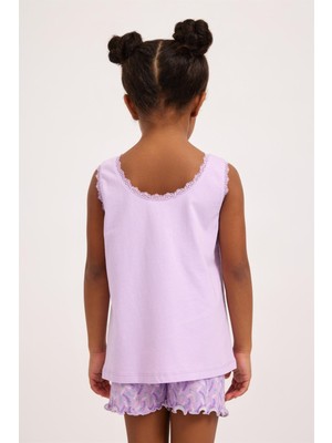 Katia&Bony Lavender Kız Çocuk Dantelli Pijama Üst Lila