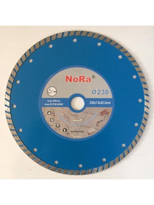 Nora 230 mm Turbo Beton Mermer Granit Kesici Elmas Disk