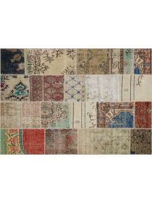 Sempati Halı Eşsiz Güzelliğe Sahip Patchwork Halı 160 x 230 cm 6296