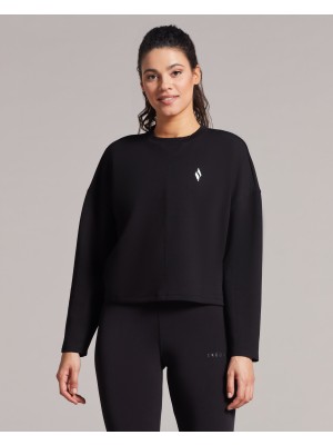 Skechers W Soft Touch Shinny Logo Crew Neck Sweatshirt Kadın Siyah Sweatshirt S231144-001