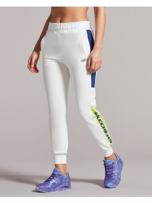 Skechers W Lw Fleece Color Block Jogger Sweatpant Kadın Beyaz Eşofman Altı S231050-100