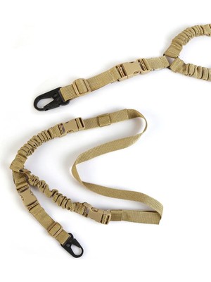 Bej Tek Nokta Taktik Askı Kayışı - Askı Kayış Kemeri