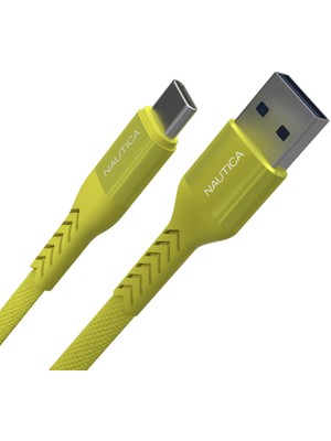 Nautica C20 Type-C To Usb-A 22.5W Hızlı Şarj ve Data Kablosu 2.1m Sarı