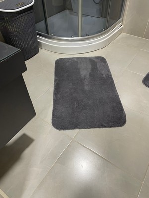 Mavi Home Banyo Paspas Takımı Peluş Kaymaz Taban Halı Peluş Banyo Paspas Klozet Takımı