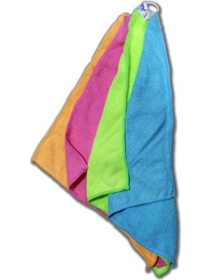 Herfie 4'lü Mikrofiber Cam Bezi - 30CM x 30CM Temizlik Bezi 4ADET