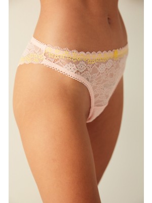 Penti Açık Pembe Intense Dantelli Brazilian Külot