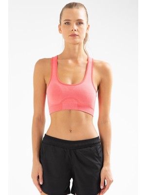 Speedlife Kırmızı Slim Fit Açık Yaka Düz Kadın Seamless Sporcu Sütyeni Bra - SSF0015