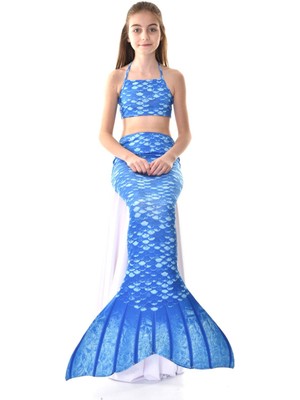 Deniz Kızı Model Kostüm ve Mayo / Üçlü Set