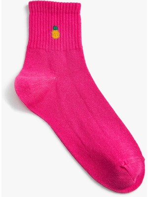 Koton Basic Soket Çorap Ananas Işlemeli