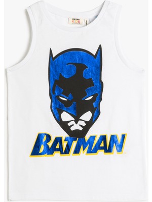 Koton Batman Atlet Lisanslı Baskılı Bisiklet Yaka Pamuklu