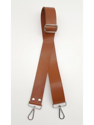 Angel Çanta Aksesuar Suni Deri Taba 120X4 cm Çanta Sapı Kalsap Gümüş Metalli