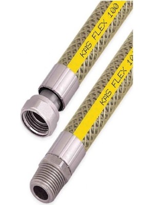 KAS 1/2"-1/2" 150 cm Örgülü Doğalgaz Bağlantı Ocak Flexi