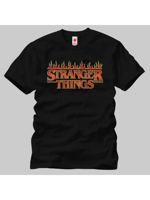 Built By Crazy Stranger Things 4 Flame Logo  Tişört