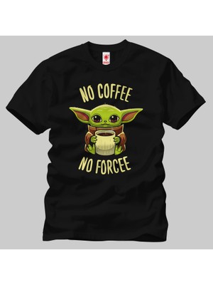 Built By Crazy Baby Yoda No Coffee No Forcee  Tişört