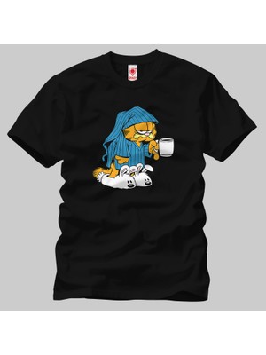 Built By Crazy Garfield Morning Coffee  Tişört