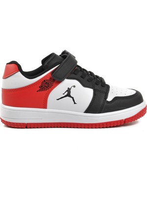 Cool Haykat Kısa-F Siyah-Kırmızı Cırtlı Çocuk Sneaker