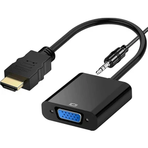 Gn-87 1080P 60hz HDMI To VGA Çevirici Adaptör Ses Kablosu Dahil