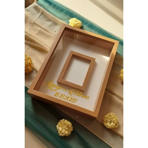 Verda Çerçeve 30X40 cm Bambu Gül Anı Çerçevesi! Fotoğraf Çerçevesi! Gül Anı Çerçevesi-Hkm Ticaret