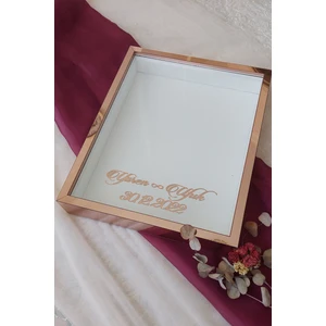 Verda Çerçeve 40X50 cm Derin! Rose Pleksi Kaplı Gül Anı Çerçevesi! Gül Kutusu